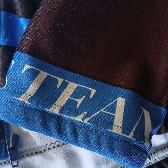 Vintage Aussie EDS TEAM Cycling Jersey with Blue Accents Full Zip Long Sleeves - Picture 9 of 11